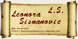 Leonora Šišmanović vizit kartica